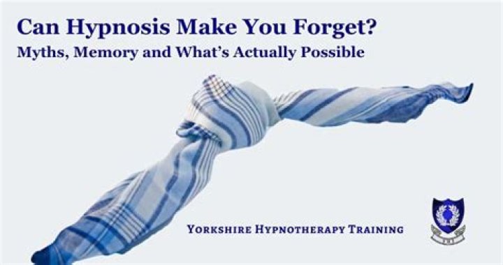 Can hypnosis make you forget?