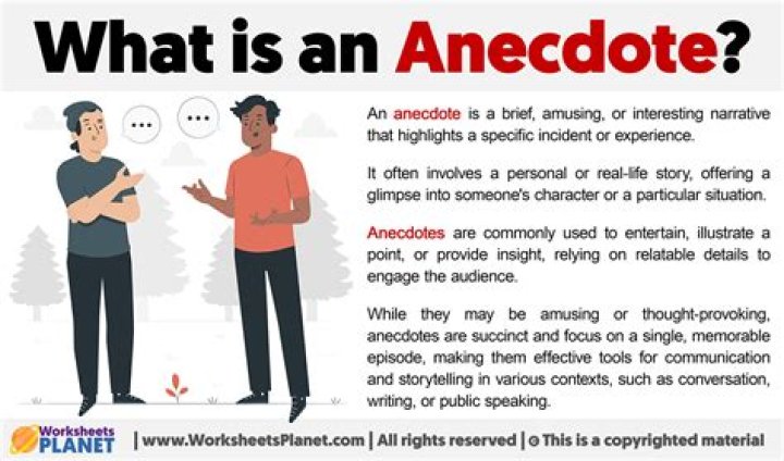Can someone be anecdotal?