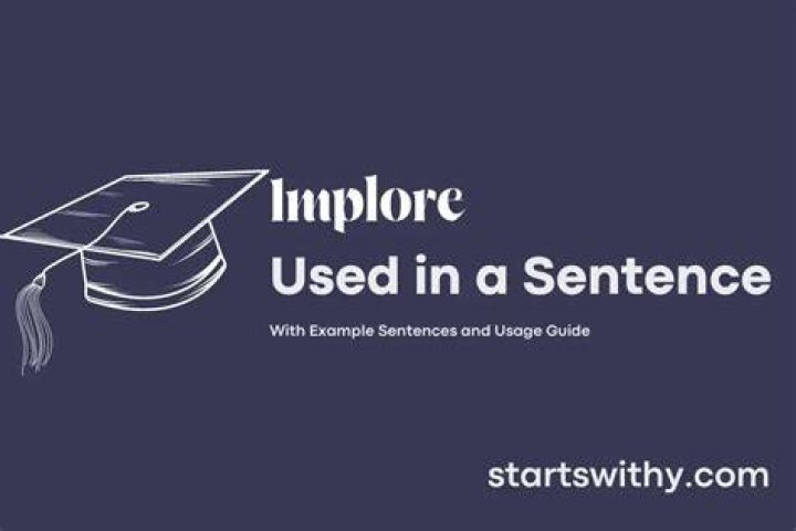 Can you use imploring in a sentence?