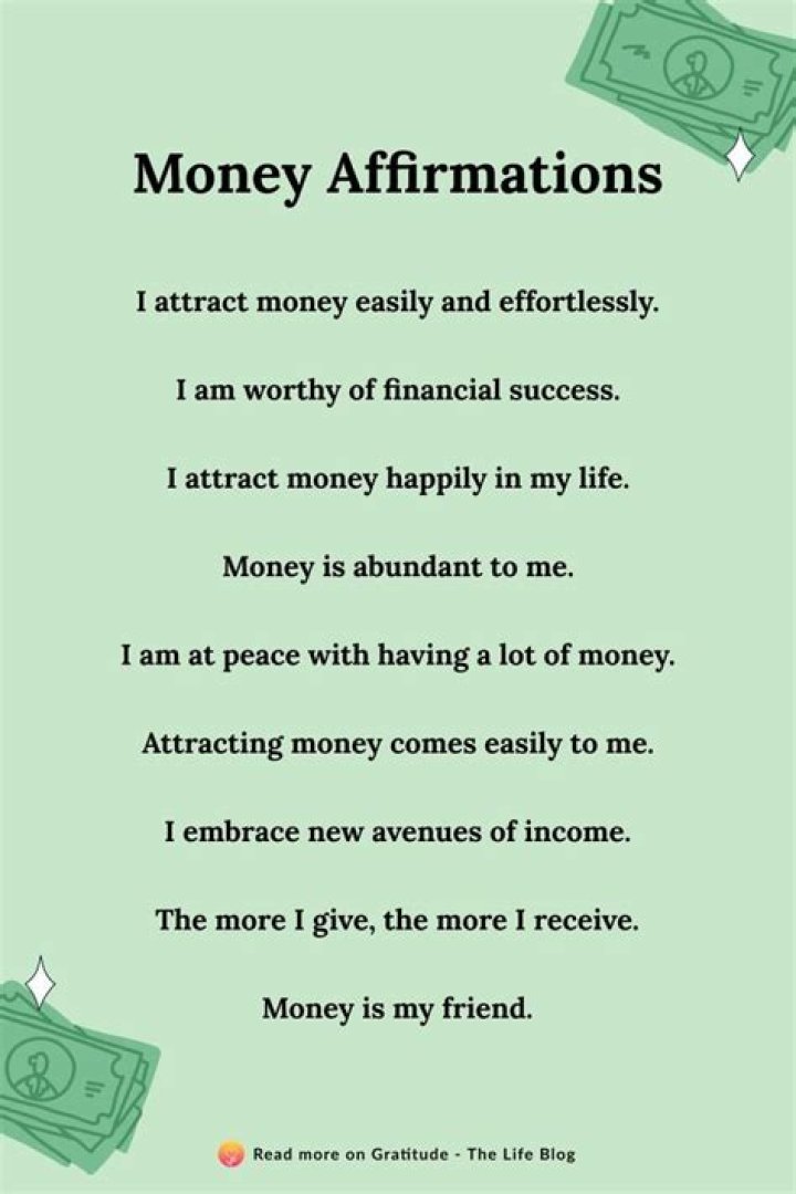 Do wealth affirmations work?