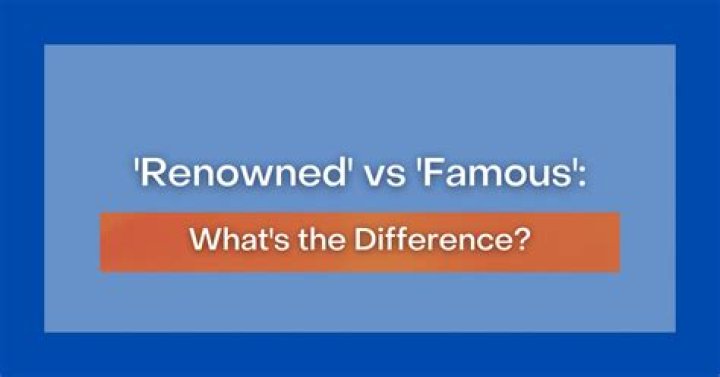 Does renowned mean successful?