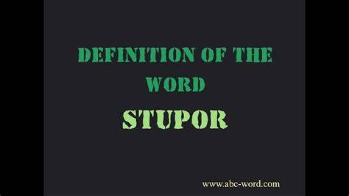 Does the word stupor mean?