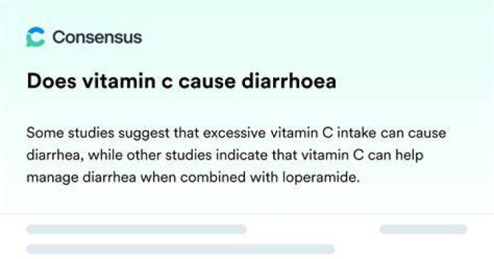 Does vitamin c cause diarrhea?