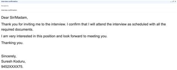 For attending for interview?