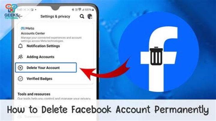 How delete facebook account?
