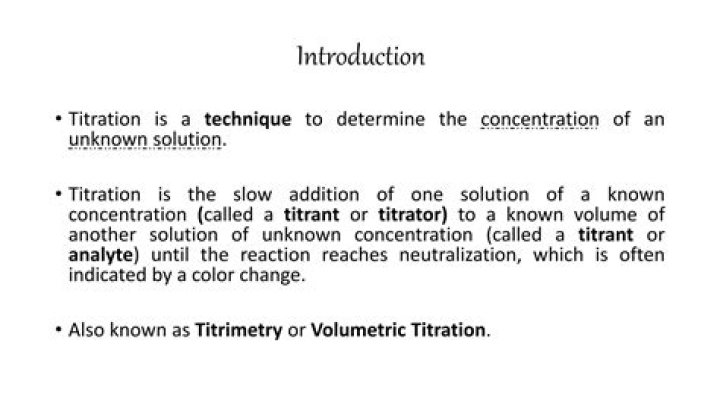 How do we perform a titrimetric analysis?