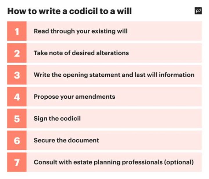 How is codicil used in a sentence?