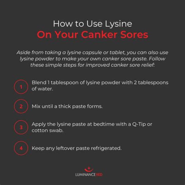How much lysine for canker sores?
