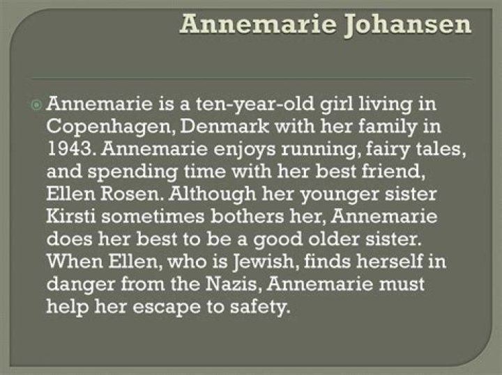 Is annemarie johansen real?