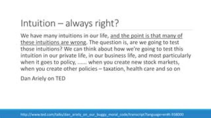Is intuitions always right?