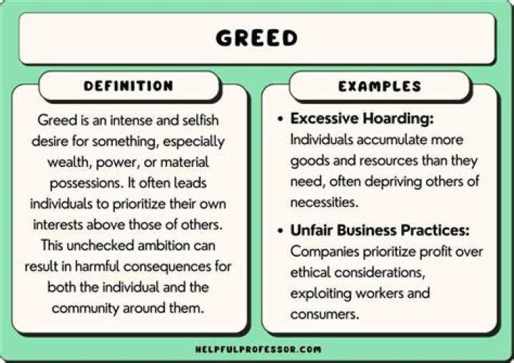 On the greed definition?