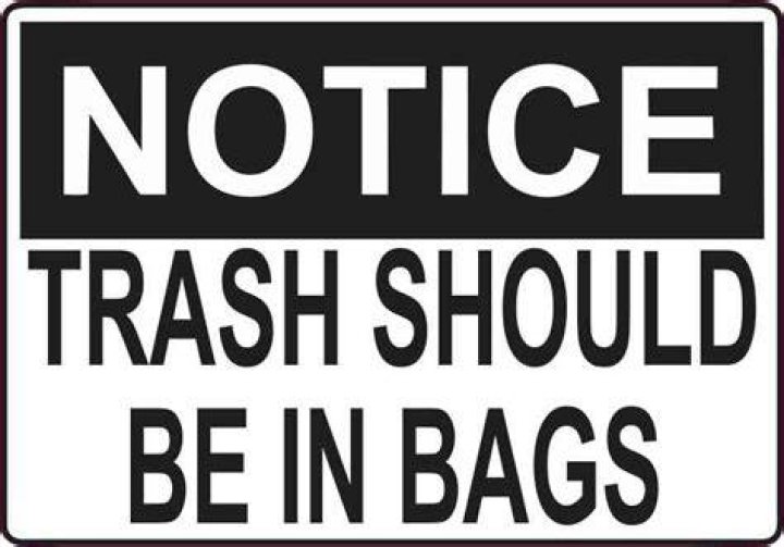 Should trash be bagged?