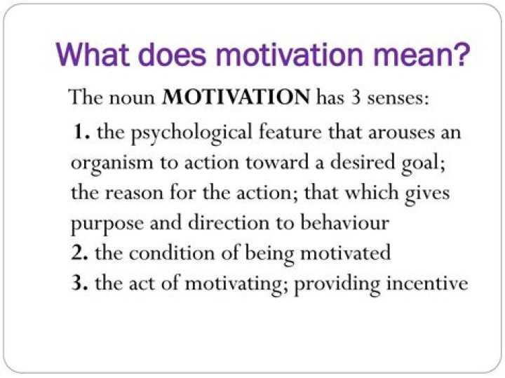 Was does motivation mean?