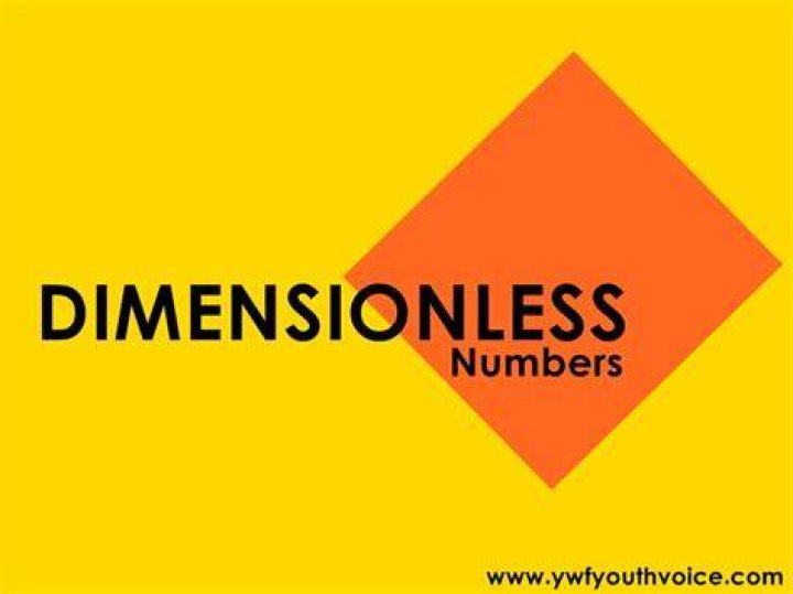 What does dimensionless mean?