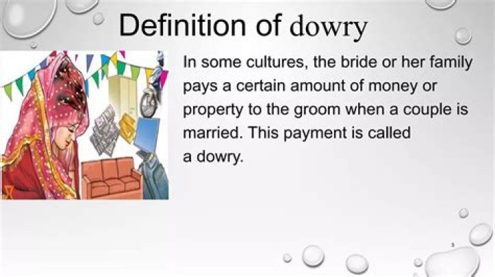 What does it mean to pay a dowry?