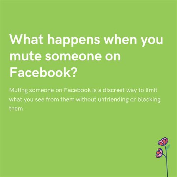 What does muting someone on facebook do?