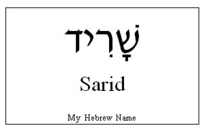 What does sarid name mean?