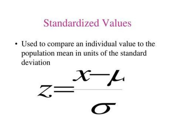 What does standardized mean in statistics?