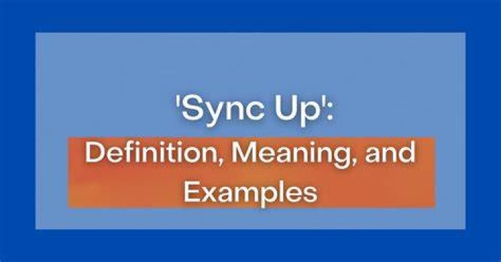 What does synch up mean?