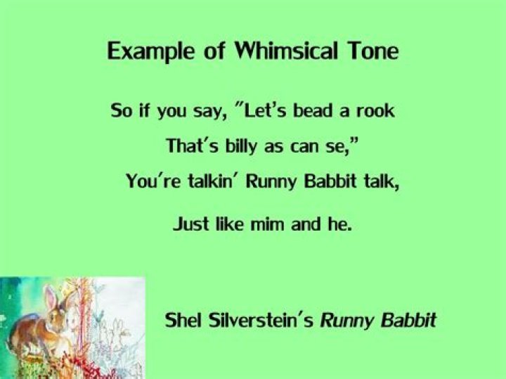 What does whimsical tone mean?