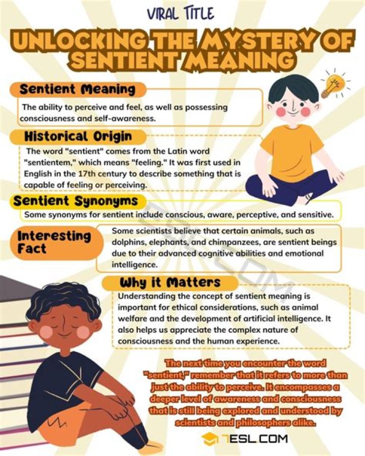 What is considered sentient?