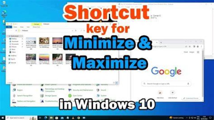What keyboard shortcut minimize a window?