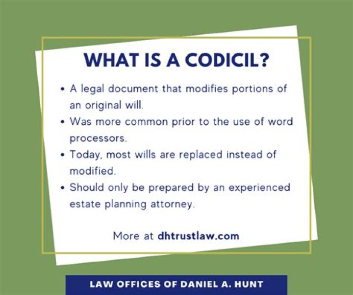Whats a codicil in law?