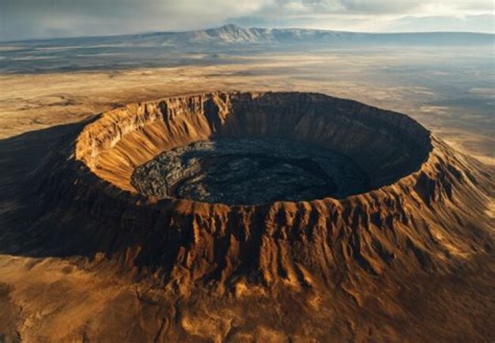 Whats a volcanic crater?