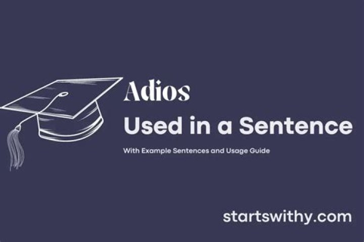 When to use adios in a sentence?