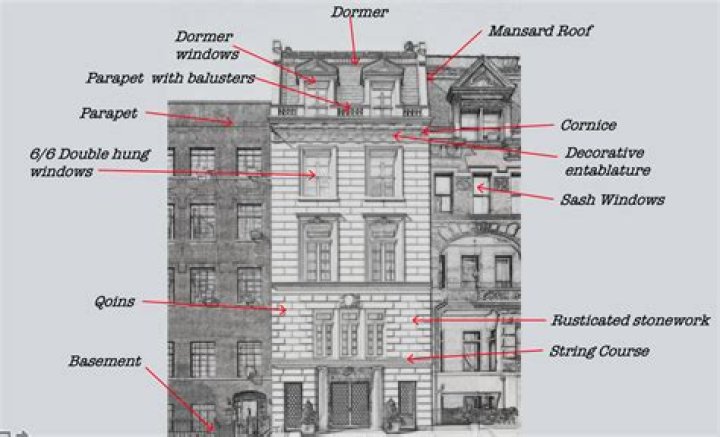 Where is building facade?