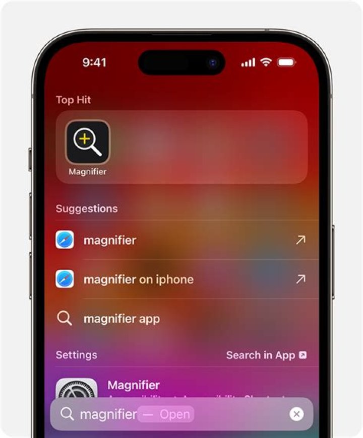 Where is magnifier on iphone?