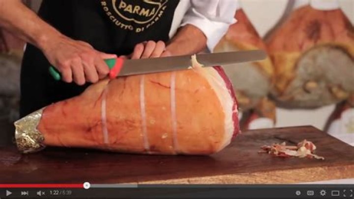 Where is prosciutto cut from?