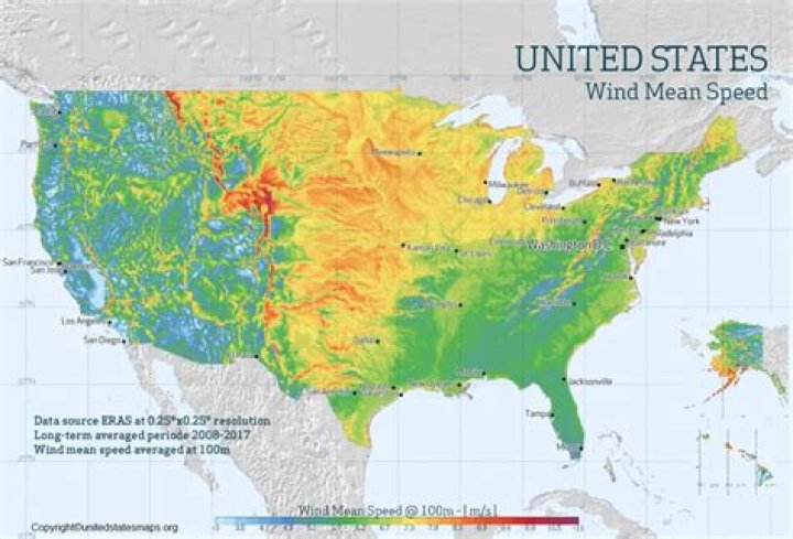 Which prevailing winds affect the us?