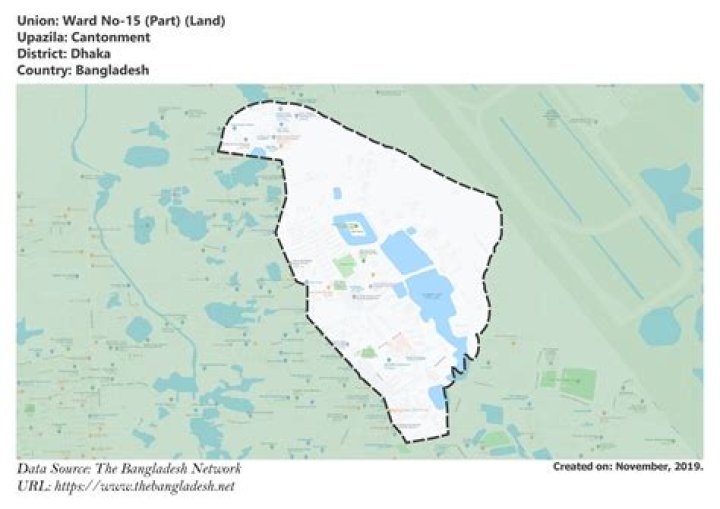 Which ward is dhaka cantonment?