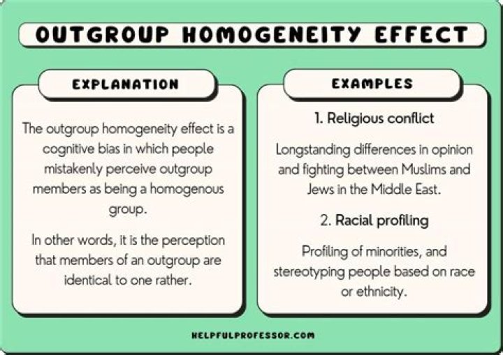 Why does outgroup homogeneity effect occur?