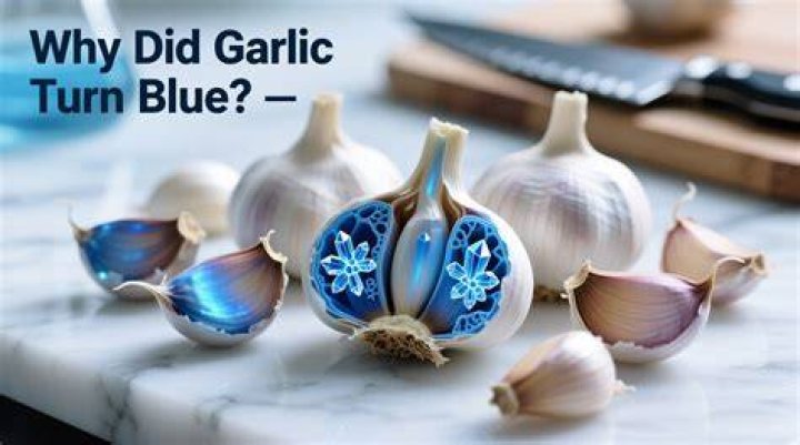 Why garlic turned blue?
