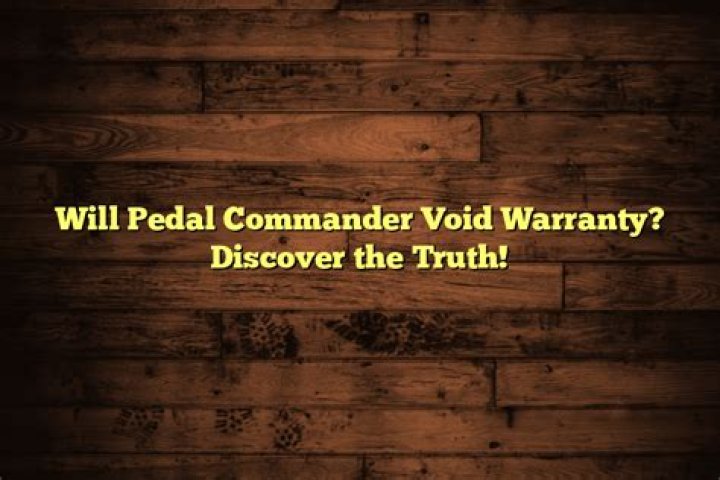 Will pedal commander void warranty?